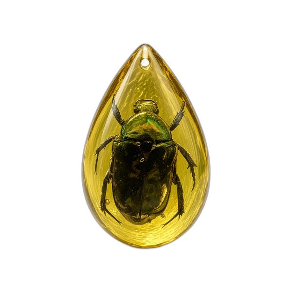 Подвеска из янтаря «Бронзовка» — подарок ADAMANT