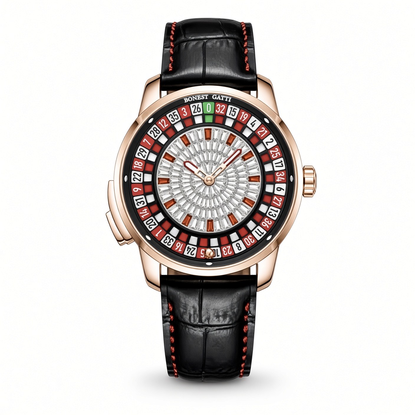 Часы BONEST GATTI Roulette, розовый корпус