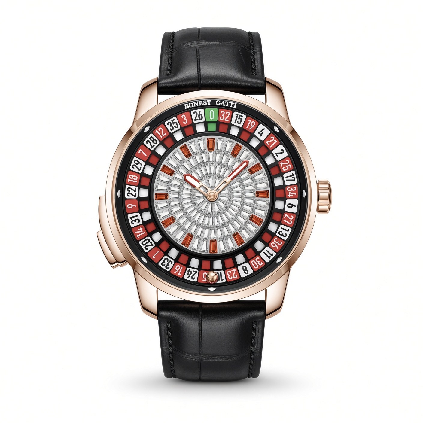 Часы BONEST GATTI Roulette, розовый корпус