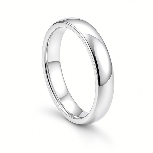 Обручальное кольцо из серебра 925 Ultra White 4 мм — Серебро 925