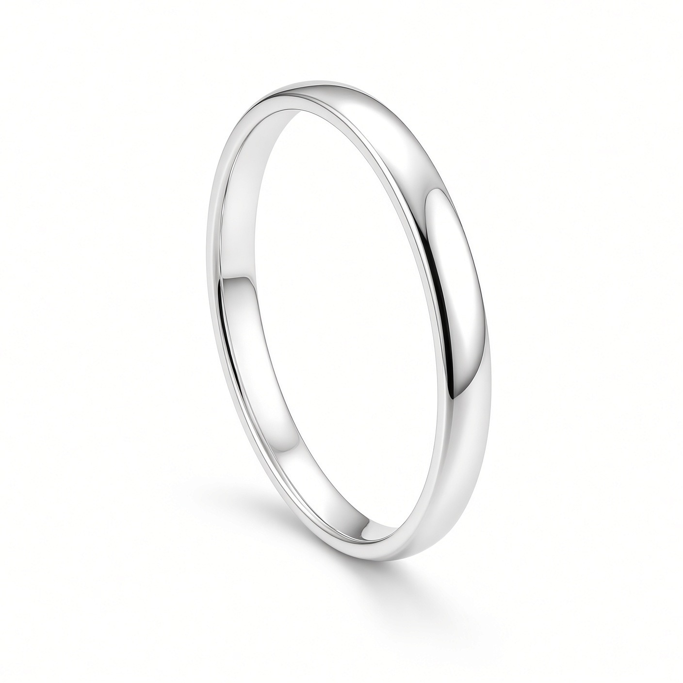Обручальное кольцо из серебра 925 Ultra White 4 мм