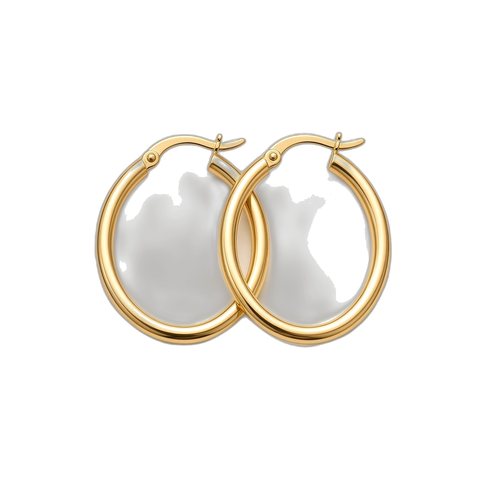 Серьги-конго из желтого золота 585 — Жёлтое золото 585