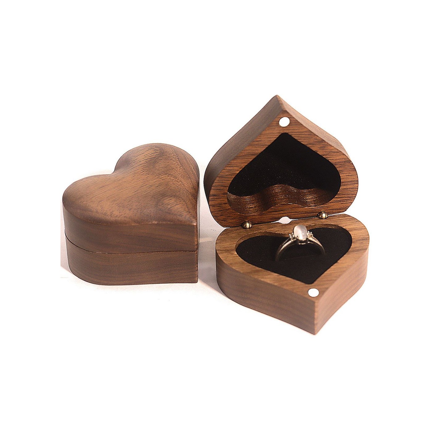 VIP коробка деревянная под кольцо — вариант 5 — Металл