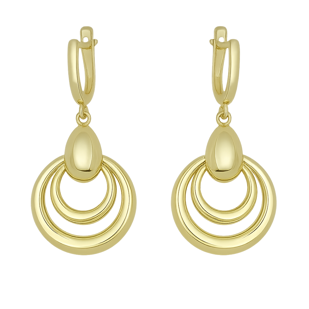 Серьги из желтого золота 585