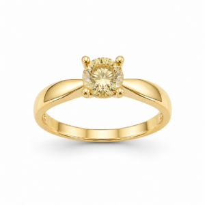 Кольцо «Golden Solitaire» из желтого золота 585