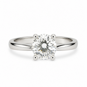 Кольцо «Royal Solitaire» из белого золота 750