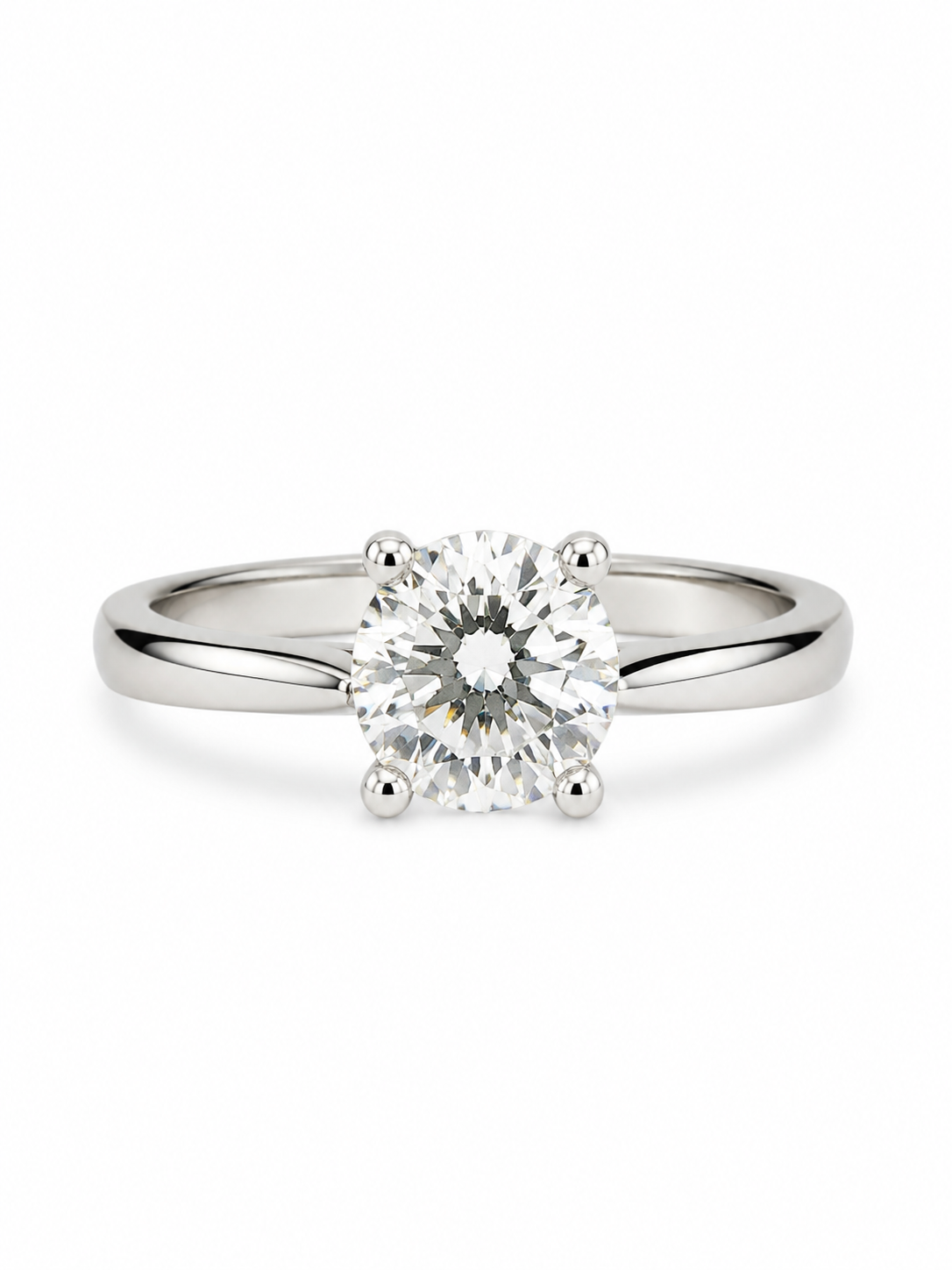 Кольцо «Royal Solitaire» из белого золота 750