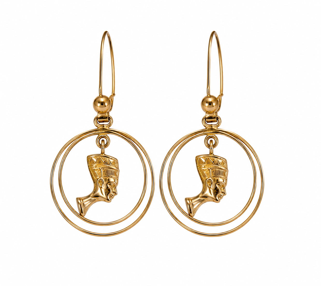 Серьги в красном золоте 585 Nefertiti Gold — Красное золото 585